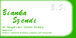 bianka szendi business card